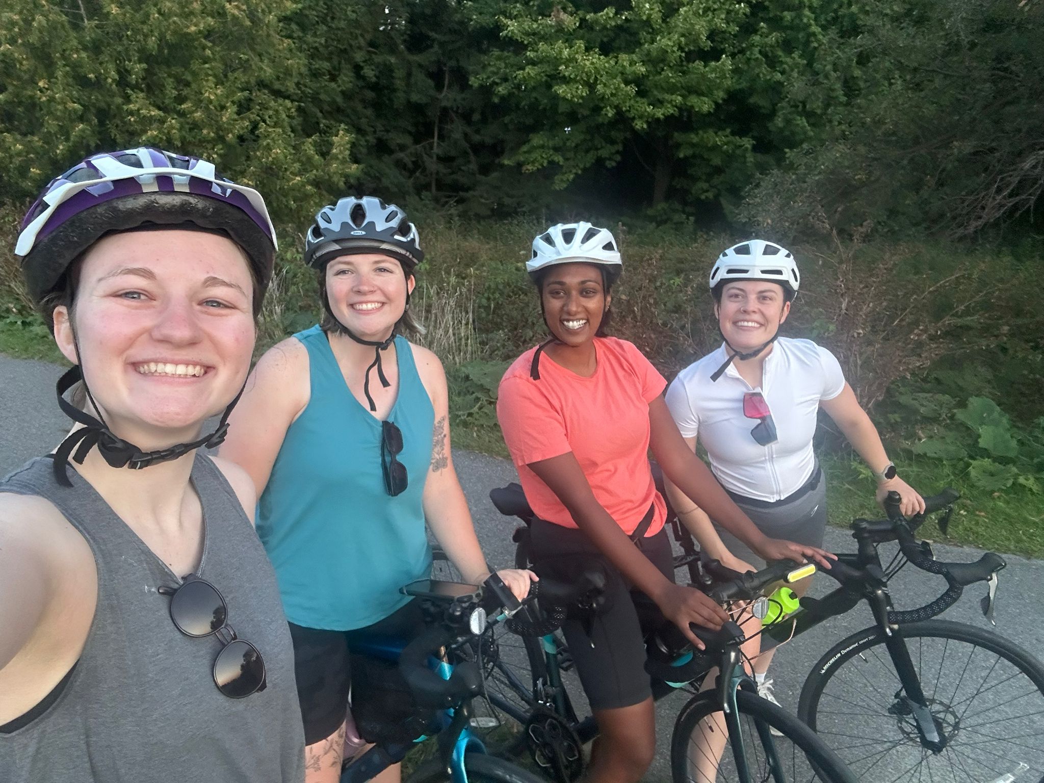 Canadian riders in training